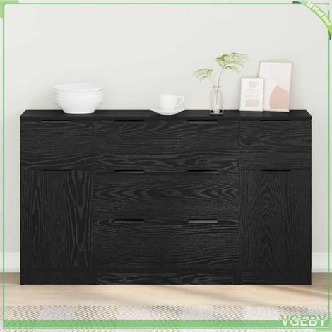 Buffet - 3332538 - Chêne noir - Bois d'ingénierie - 121 x 30 x 70 cm (1/5)