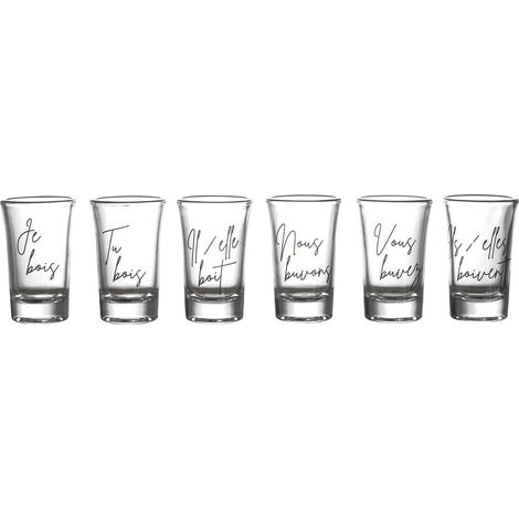 Ensemble de 6 verres avec inscriptions Verres (1/5)
