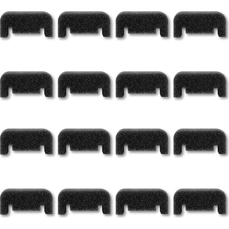 Sollbry Lot de 16 filtres en éponge pour fontaine à chat, filtre en mousse pour animaux de compagnie, filtre abreuvoir chiens et chats, rechange filtre distributeur d'eau noir (1/4)
