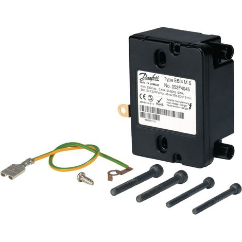 Danfoss – Transformateur d'allumage 2 x 7.5 kV – Pour brûleur gaz/fioul – Raccord secondaire latéral – Compatible Viessmann Rotrix