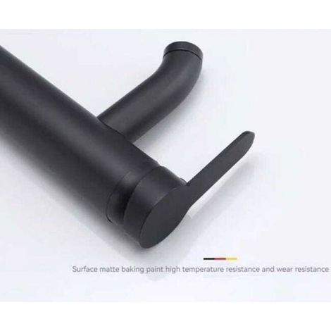 Robinet Mélangeur - Acier Inoxydable - Pour Cuisine Et Salle De Bain - Noir - 1 Pièce (1/3)