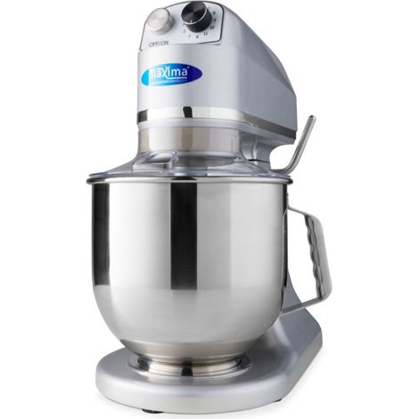 Mixer planétaire professionnel 7 L - 11 vitesses, 2 kg de pâte - argent