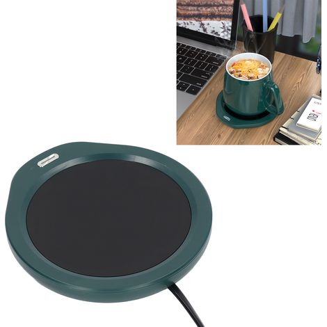 Sous-tasse isotherme/support pour tasse à café/coussin thermique/chauffe-tasse/chauffe-tasse à eau/thé/chauffe-tasse de bureau/norme américaine 110 V vert (1/5)