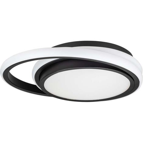 Lámpara de techo LED doble redonda V-TAC de 24 W, color negro y blanco natural