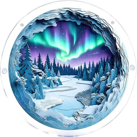 Attrape-soleil en acrylique, puzzle rond translucide, ornement de fenêtre, style C