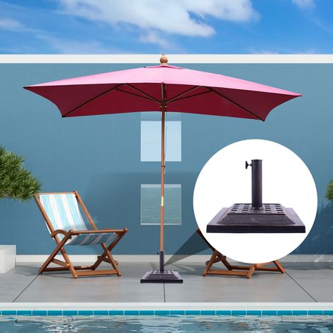 Supporto per ombrellone in resina poliestere, 9 kg, per pali di ombrellone con diametro di 38 mm/48 mm, adatto per giardino e balcone, finitura bronzo.