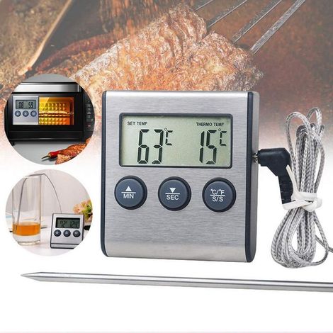 Thermomètre à Viande pour Cuisson Thermomètre Alimentaire Avec Sonde Pour Griller Viande Barbecue L'eau Lait Vin Liquide (1/5)