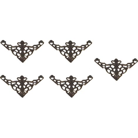 100 pièces de décorations d'angle de bureau en fer style vintage (laiton antique) (1/5)