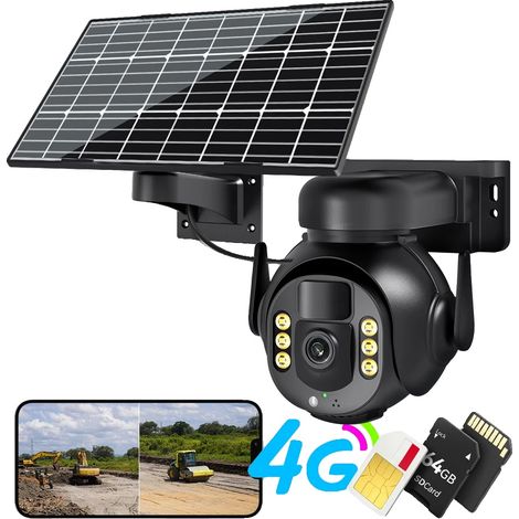 Cámara de seguridad, conectividad 4G, imagen de 8 MP, 8 MP + 64 GB de almacenamiento, enchufe europeo. (1/5)