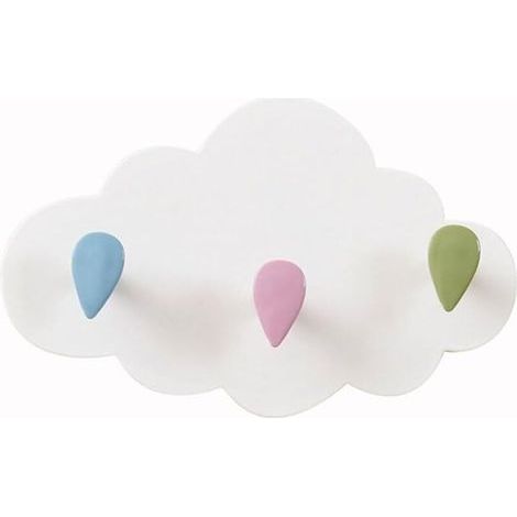 1 Pcs Crochets pour Porte-Manteau Nuage,3 Crochets Crochets pour Porte-Manteau Enfants en Plastique sans perçage Crochets muraux Nuage Auto-adhésifs et imperméables,adaptés à la Garde-Robe (1/5)