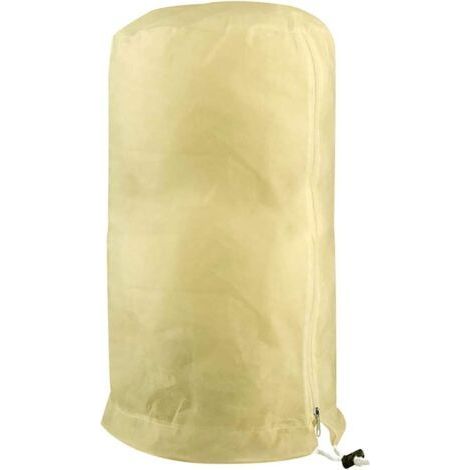 Couverture Chaude pour d'hiver Non Tissé Anti-Gel pour Végétation Extérieure Anti-Gel avec Fermeture Éclair Et Cordon De Serrage,Beige,200×240cm (1/5)