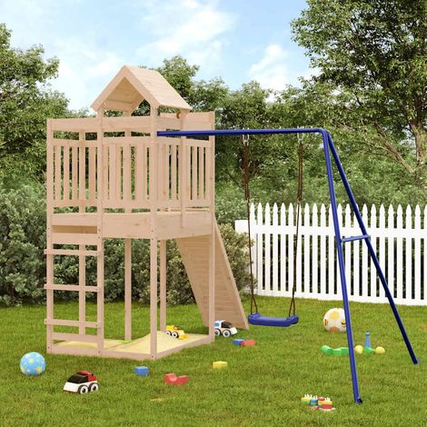 vidaXL Aire de jeux d'extérieur bois de pin massif (1/5)