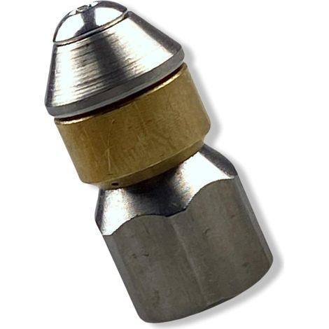 Buse Rotative Débouchage - 1 Pièce - Acier Inoxydable - Nettoyage Canalisations - Kärcher Kränzle WAP - Filetage 1/4" (1/5)
