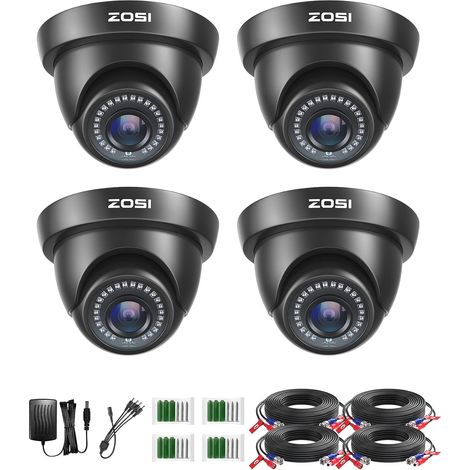 Pack 4 1080P HD-TVI Caméra Surveillance Extérieure avec Fil Objectif 3.6mm 24pcs LEDs IR Vision Nocturne 24 m, Compatible avec Enregistreur de Type HD-TVI (1/5)