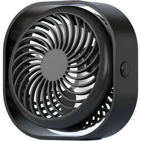 Ventilador pequeño, portátil y recargable por USB ventilador de escritorio pequeño, cuadrado y silencioso con tres velocidades ajustables ideal para el verano en la oficina o en casa batería de litio 