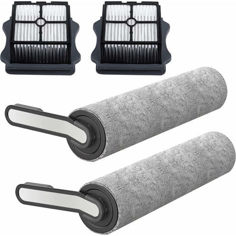 Replacement Brush Roller and HEPA Set for Cordless Wet/Dry Vacuum Cleaner for Floor OneS 5 (2 Brush Rollers + 2 HEPA Filters) (1/4)