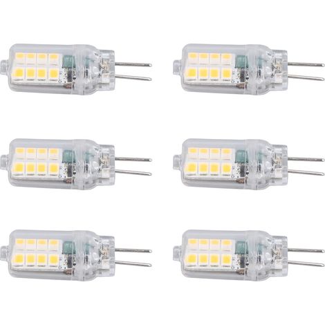 Stück G4-Glühbirnen, 3 W, 16 LEDs, 12 V, 360°-Wärmeableitung, Energiespar-Wandlampen, warmweiß (1/5)