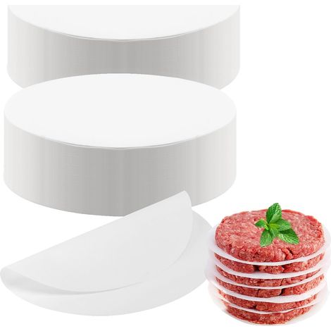 Lot de 1500 papiers sulfurisés ronds 11 cm pour Air Fryer et presse à hamburger, antiadhésifs pour burgers, steaks hachés. (1/5)