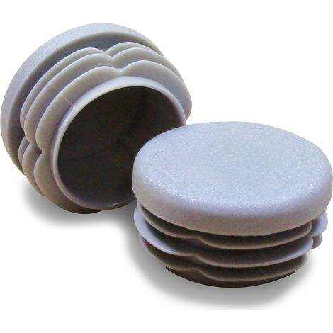 Ajile - Embout Insert Protection à Ailettes Entrant Patin Pied de Chaise Meuble Mobilier Tubulaire Rond en Plastique GRIS Pour Tube Diamètre EXTERIEUR 30 mm (1/3)