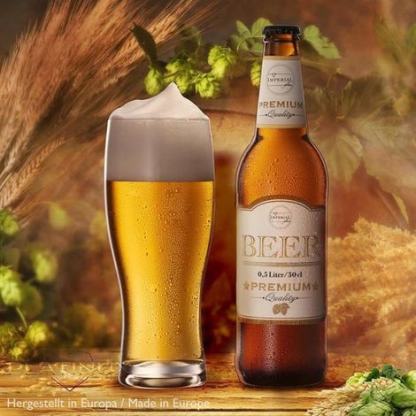 Lot de 6 verres à bière de 500 ml (max, 640 ml) en verre, verres à bière, verres hauts à bière 0,5 l Classique VERRE A BIERE (1/5)