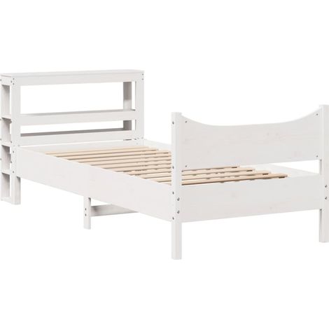 Maison Exclusive - Estructura de cama con cabecero madera pino bl (1/5)