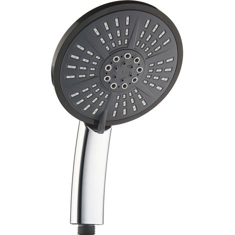Primaster Handbrause 5 Strahlarten XXL chrom-hellgrau mit Wasserspareinsatz Handbrause (1/2)