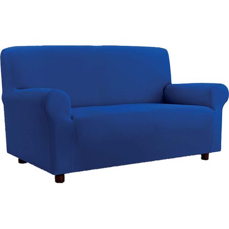 Copridivano copripoltrona elasticizzato 4 misure posti estendibile salvadivano Made in italy Blu elettrico - 3 posti da 180 a 250 cm