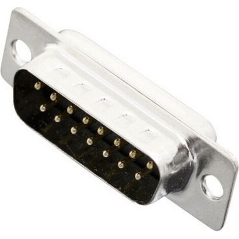 Embase SUB-D mâle 15 pôles MH Connectors 2101-0180-02 180 ° fût à souder 1 pc(s) D18439 (1/4)