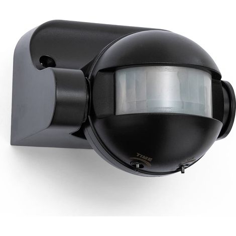 Velamp Rilevatore di movimento infrarossi PIR per illuminazione - Sensore automatico - Impermeabile IP44 - Carico massimo 1KW - Regolazione sensibilità e durata - Installazione facile – Colore Nero (1/5)