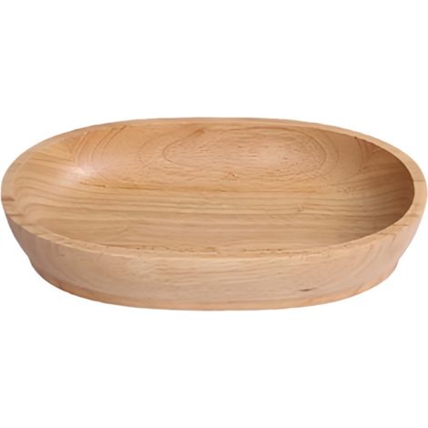 Plateau de service en bois pour présenter pâtisseries et gâteaux 27 x 17,8 x 4,5 cm couleur bois naturel (1/5)
