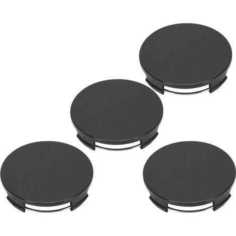 4 Cache-moyeux de Roue de 65 Mm, Cache-moyeu Universel de 2,6 Pouces avec Fixation Anti-Chute (Black) (1/5)