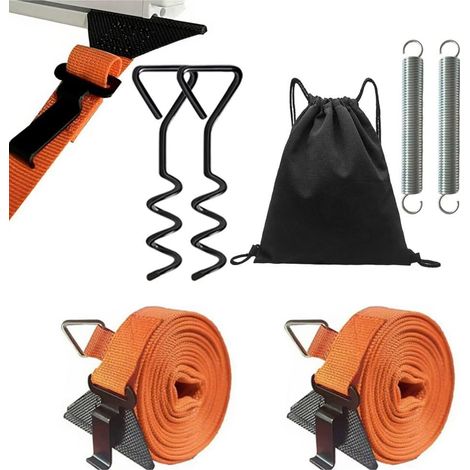 Sangle Anti Tempete pour Auvent de Camping Car,Tempête Accessoires de Camping,Sangle Tempête Store Camping Car,Kit de Fixation Store Banne Universelle de Tente, Caravane et Tendeurs (1/5)
