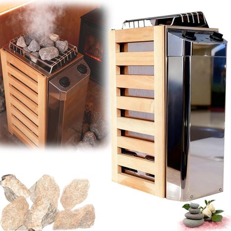 3.6Kw Portable Electric Sauna Stove Stainless Steel with Internal Controls for Indoor and Outdoor with 3 Hours Timer and Digital Controller For 3-6 M³ Sauna Accessories (1/5)