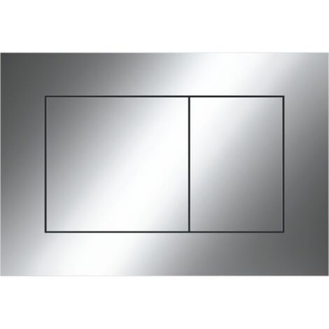 Pour plaque de commande de toilettes TECEnow, adaptée aux systèmes à double chasse, chrome brillant (9240401) (1/4)
