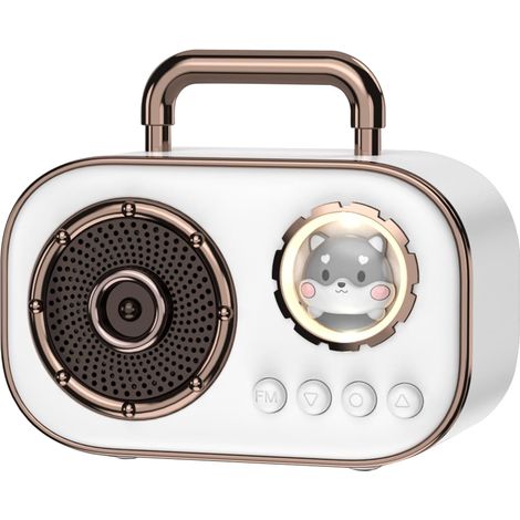 Enceinte Bluetooth sans fil, mini enceinte portable et mignonne, son puissant, 4 h d'autonomie, micro, carte TF/SD, entrée auxiliaire, étanche, compatible avec smartphones iOS et Android, idéale pour (1/5)