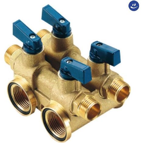 Collettore modulare per sanitari in ottone modello totem 2x2 TIEMME