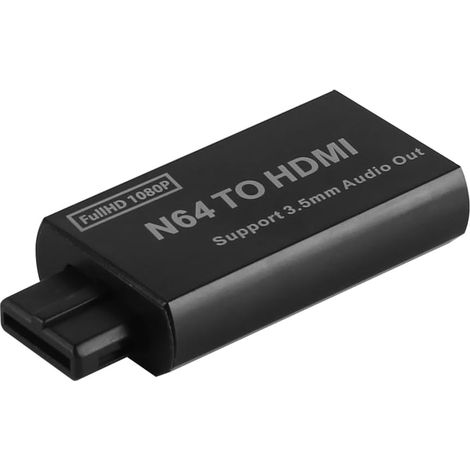 N64 HDMI-Adapter-Videokonverter für Spielkonsolen auf HDMI, unterstützt PAL/NTSC, 3,5-mm-Ausgang (1/5)