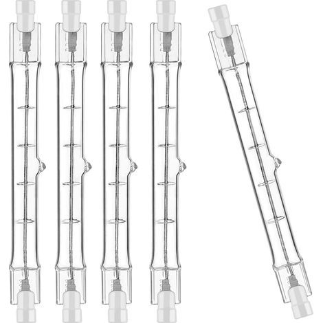 5er-Pack R7S Halogenlampen, 118 mm, 150 W, dimmbar, warmweiß, für Heim- und Bürostrahler (1/5)