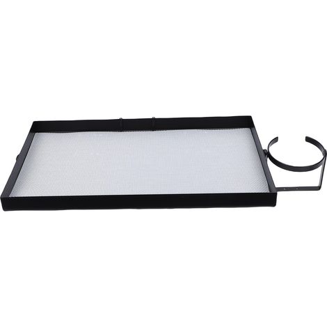 Tablette de chevet avec porte-gobelet, plateau en acier au carbone pour lit superposé, fixation par pinces et crochets, idéale pour les chambres d'étudiants (noir). (1/5)