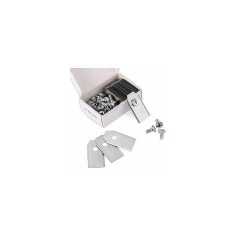 45 x Lames de Couteau en Titane pour Toutes Les Tondeuses Robotiques Husqvarn/Automower/ Yardforce/Gardena(3g-0.75mm) Avec 45 Vis, Lames de Rechange pour Modèles 105,310,315,320,420,430x,r40 (1/5)