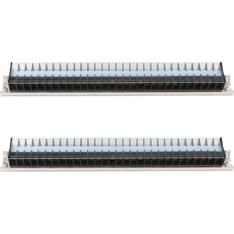 Bloc de jonction rail DIN 660V 15A 2 pièces, barre de câblage universelle pour système de distribution Type 2