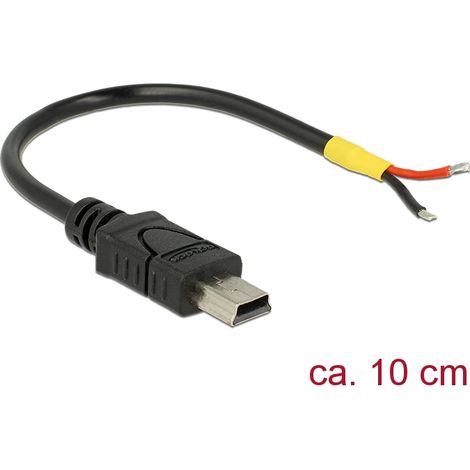 Delock Cable macho USB 2.0 Mini-B  2 hilos abiertos de alimentaciÃ³n de 10 cm Raspberry Pi