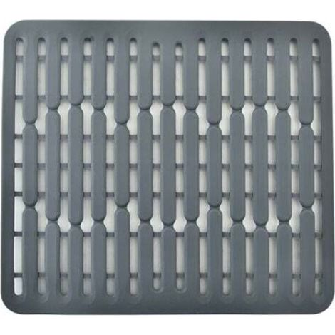 32,5 x 28,7 x 1 cm, gris - tapis ou protège-évier en silicone - petit format (1/4)
