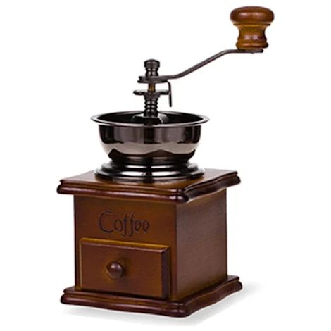 Moulin à café en bois Black Friday, moulin à café vintage antique en céramique à manivelle, moulin à café rétro en bois, AB (1/5)