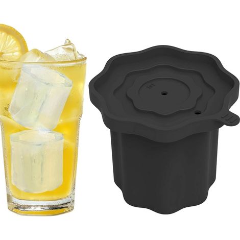 Un bicchiere per il ghiaccio, contenitore cilindrico flessibile e riutilizzabile per raffreddare i cocktail, facile da sformare per whisky e tè. (1/5)