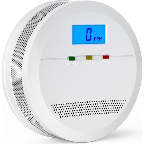 Detector de monóxido de carbono certificado EN 50291, detector de alarma de CO con pantalla digital, batería reemplazable, alarma de CO para el hogar, garaje, caravana, autocaravana. (1/5)