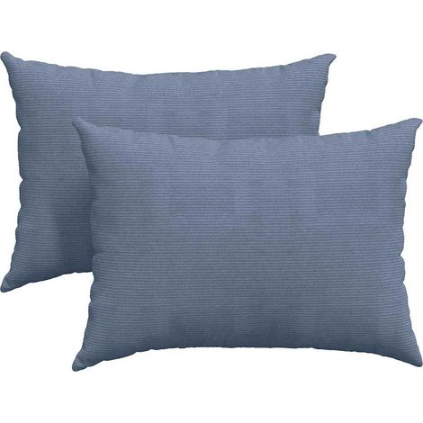 Maison Exclusive - Sofakissen 2 Stück Blau 70 x 50 cm Cordstoff