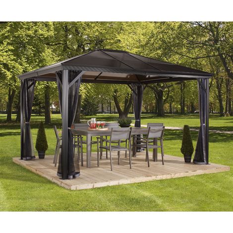 Sojag Pavillon Verona 10x14, anthrazit, 298 x 423 x 261 cm (L x B x H), Aluminium (1/7)