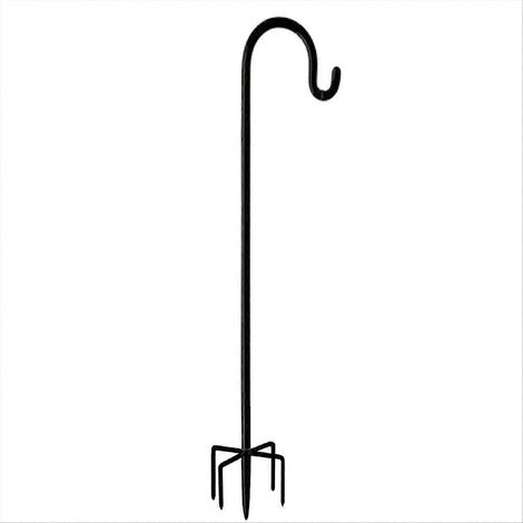 48-Zoll-Hirtenhaken für den Außenbereich, stabiler Vogelfutterpfahl, robuster Metall-Gartenständer, hängende Futterstange, starke, rostbeständige Stange, Gartendekorationszubehör (1/5)