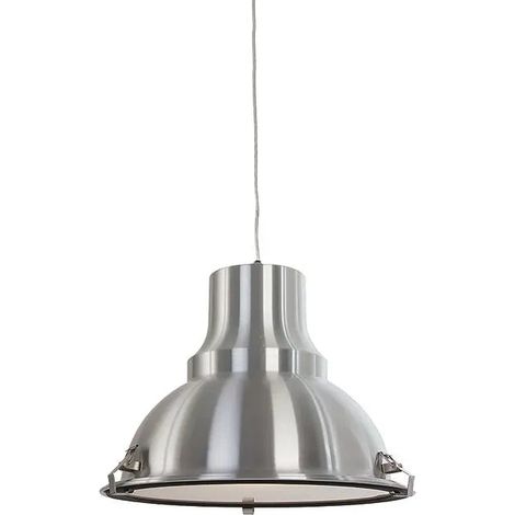 [NEUWERTIG] B-Ware Steinhauer Pendelleuchte Hängelampe Rund Industrie Stahl Glenn Metall Glas E27